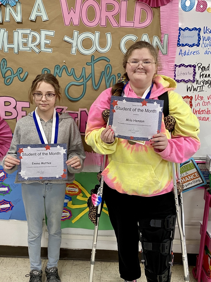 Jan Student of the Month